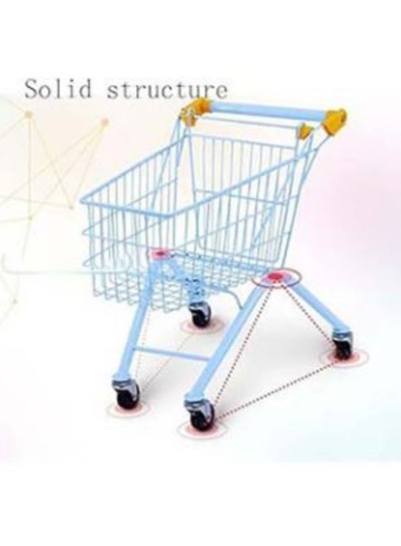 حسم عربة تسوق من الحديد للأطفال، عربة تسوق صغيرة للسوبر ماركت للأطفال، لعبة عربة تسوق بإطار معدني قوي، عربة تسوق للعب التظاهري للأطفال من عمر 3 أعوام فما فوق - Image 4