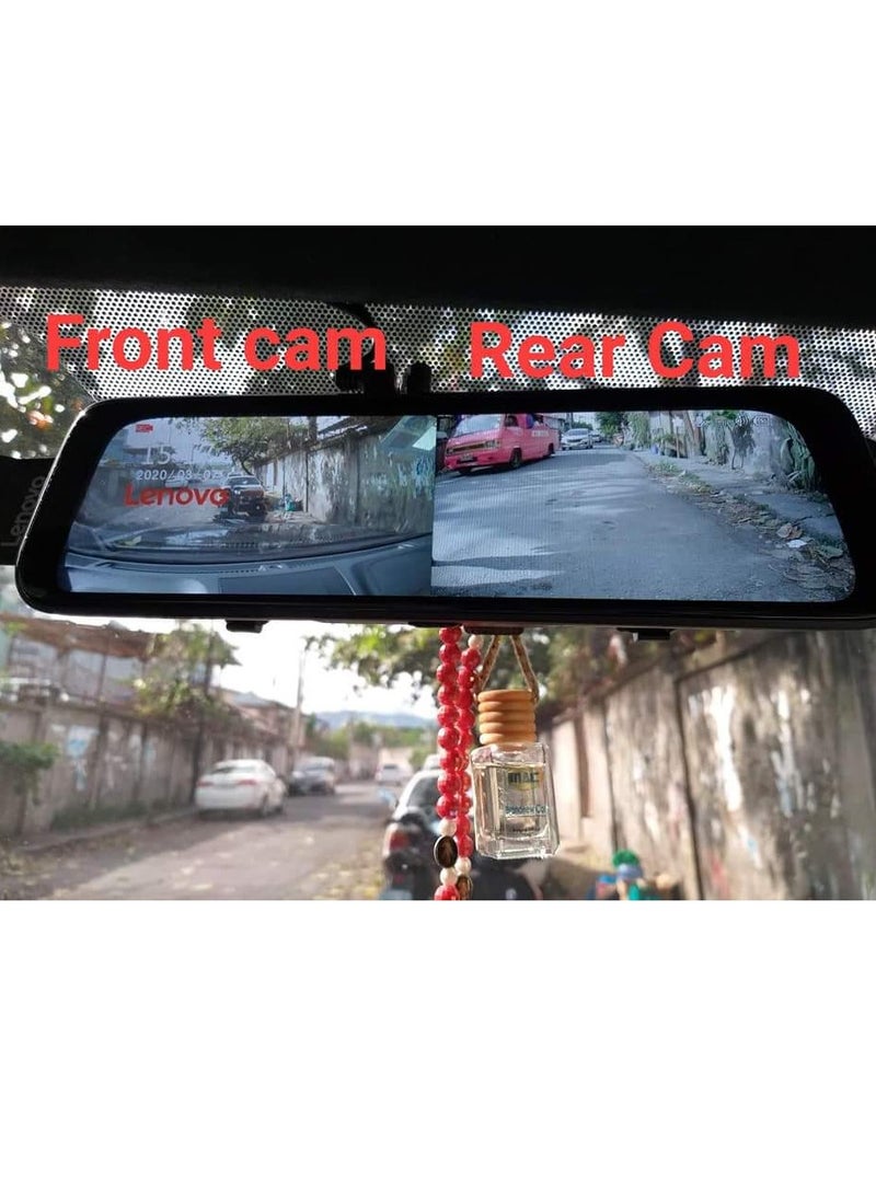Lenovo Lenovo DVR V7 With 2 Camera Touch Screen Center Mirror Recorder With 2 Cameras Dashcam 64GB SD Card Included  - Image 3