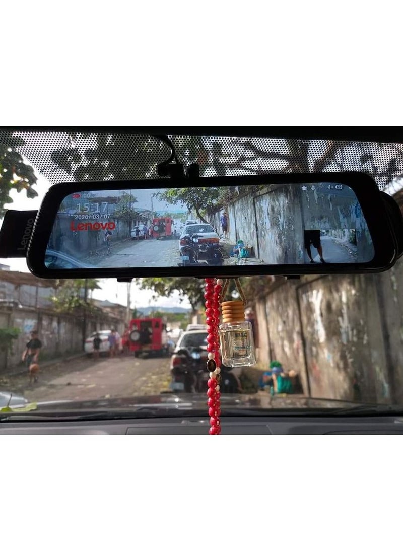 Lenovo - Lenovo DVR V7 With 2 Camera Touch Screen Center Mirror Recorder With 2 Cameras Dashcam 64GB SD Card Included - Image 1