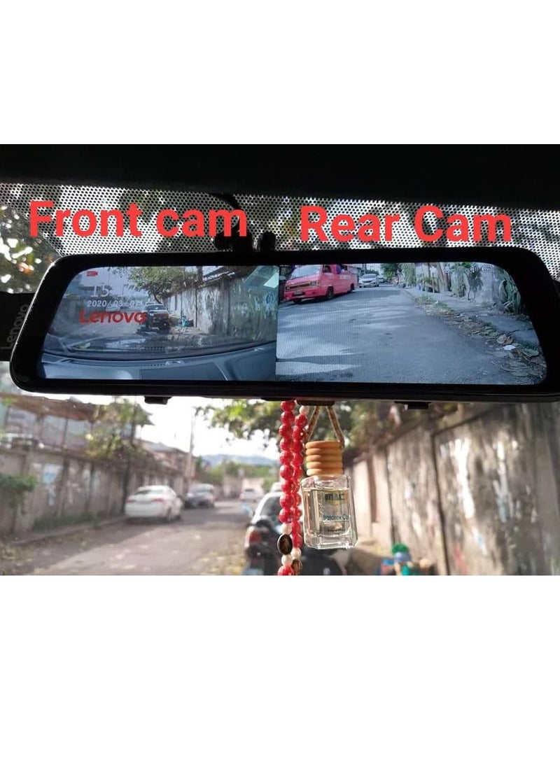 Lenovo - Lenovo DVR V7 With 2 Camera Touch Screen Center Mirror Recorder With 2 Cameras Dashcam 64GB SD Card Included - Image 1