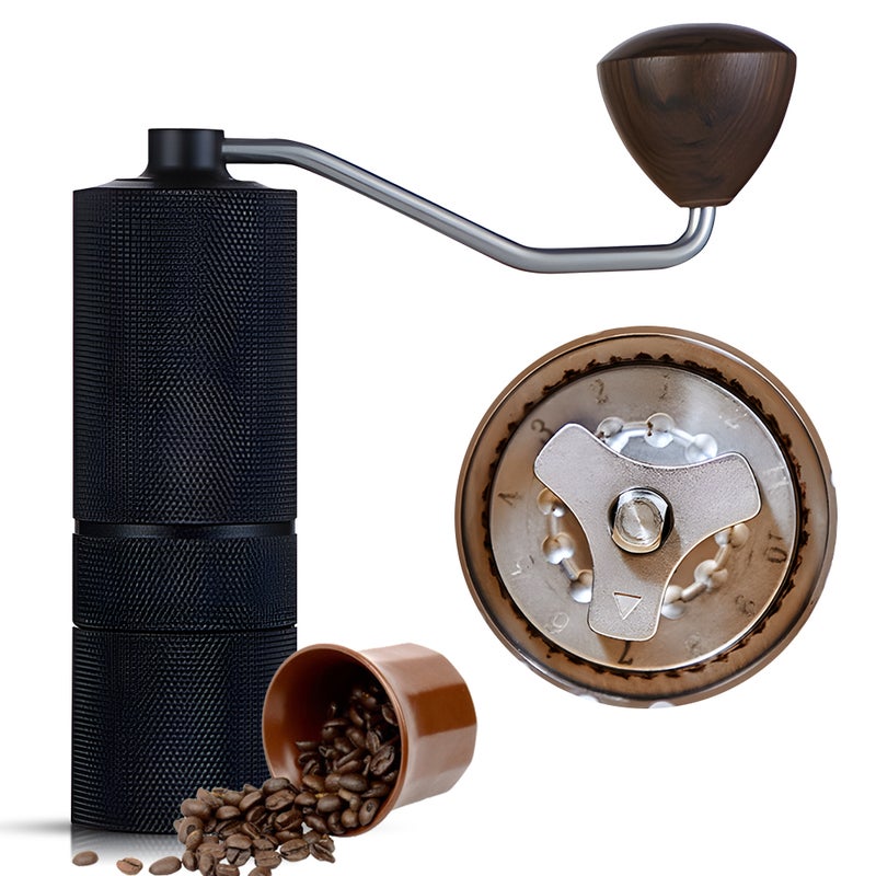 Manual Coffee Bean Grinder 12 Coarseness Settings CNC Stainless Steel Core Burr Coffee Grinder Portable Double Bearing Positioning Hand Coffee Grinder Suitable Use for Home / Office and Travel - Image 1