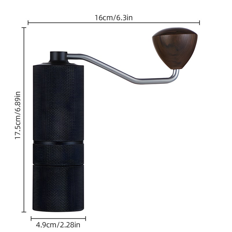 Manual Coffee Bean Grinder 12 Coarseness Settings CNC Stainless Steel Core Burr Coffee Grinder Portable Double Bearing Positioning Hand Coffee Grinder Suitable Use for Home / Office and Travel - Image 2