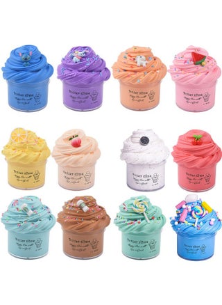 12 Pack Butter Slime Kit With Blue, Elephant, Unicorn, Watermelon, Lemon, Peach, O-Reo, Cherry, Latte, Coffe And Candy Charms, Scented Diy Slime, Stress Relief Toy For Girls And Boys - pzsku/ZD882F0B730F9539BD4CAZ/45/_/1722597062/d9163050-f258-49d6-99a6-f6279aa459b2