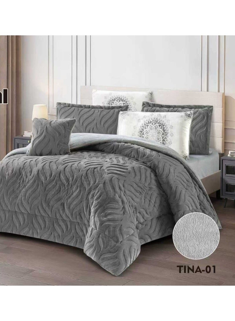 مفرش نفرين TINAشتوي فرو عدد القطع 7قطع حشو كامل - Image 1
