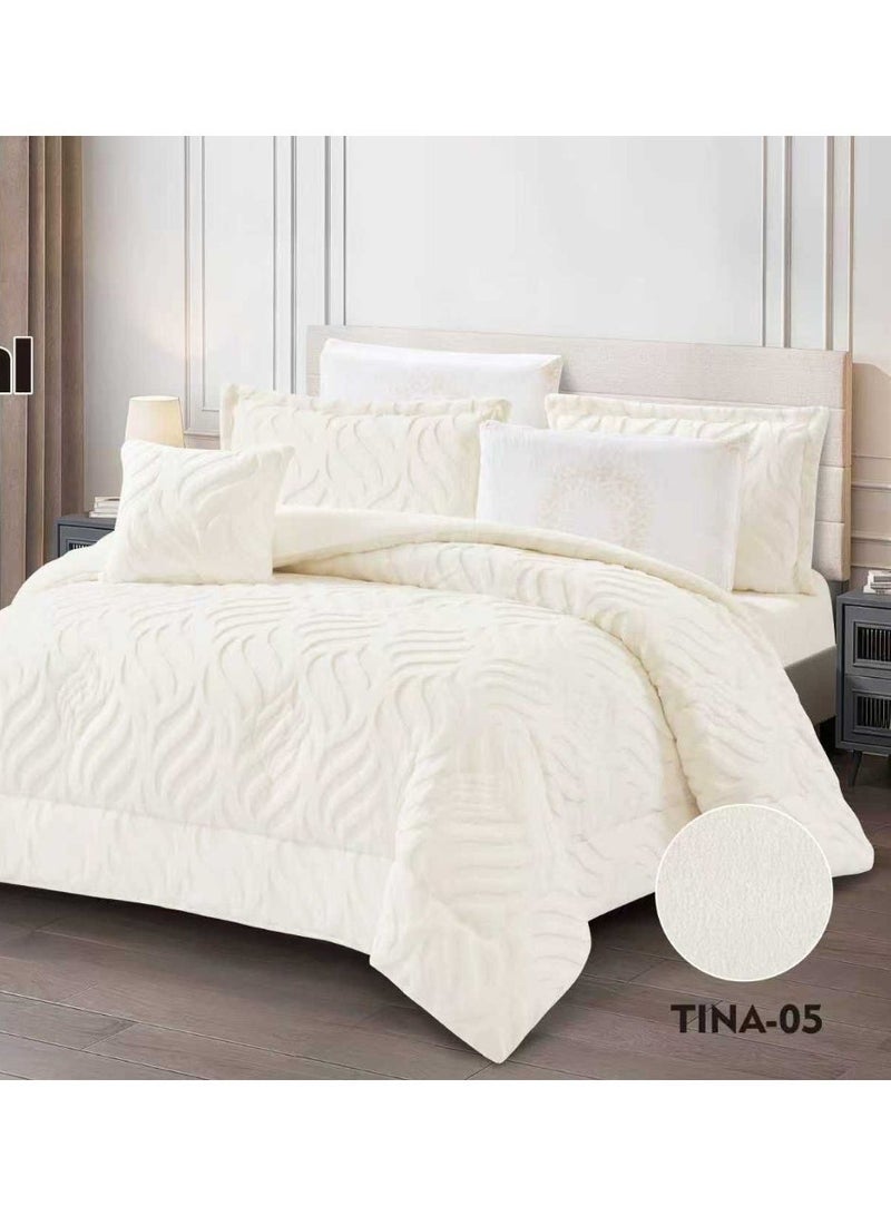 مفرش نفرين TINAشتوي فرو عدد القطع 7قطع حشو كامل - Image 2