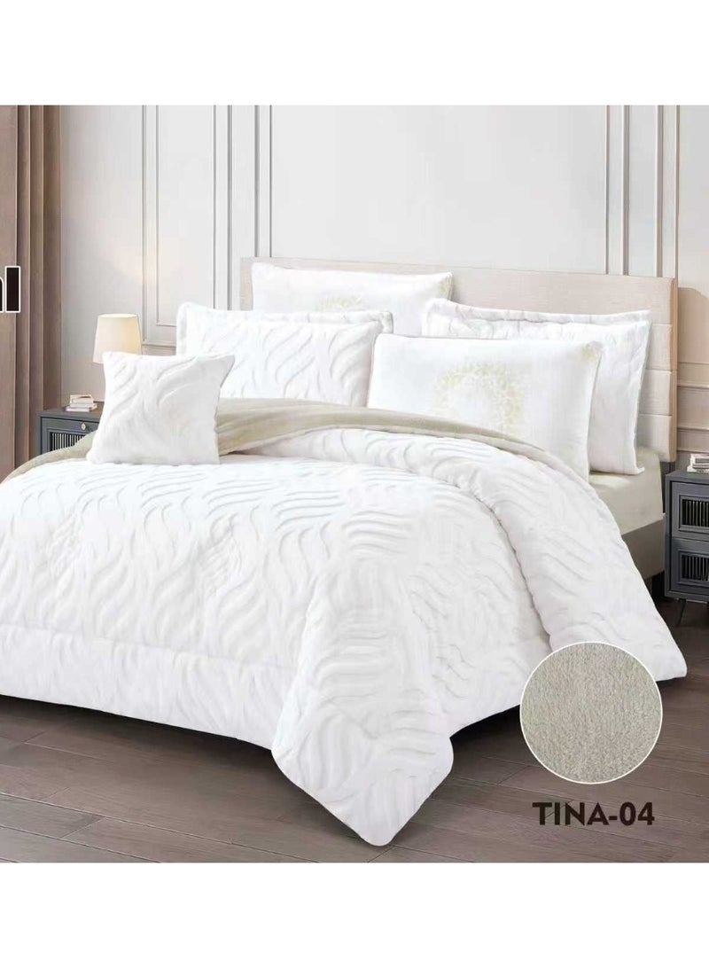 مفرش نفرين TINAشتوي فرو عدد القطع 7قطع حشو كامل - Image 3