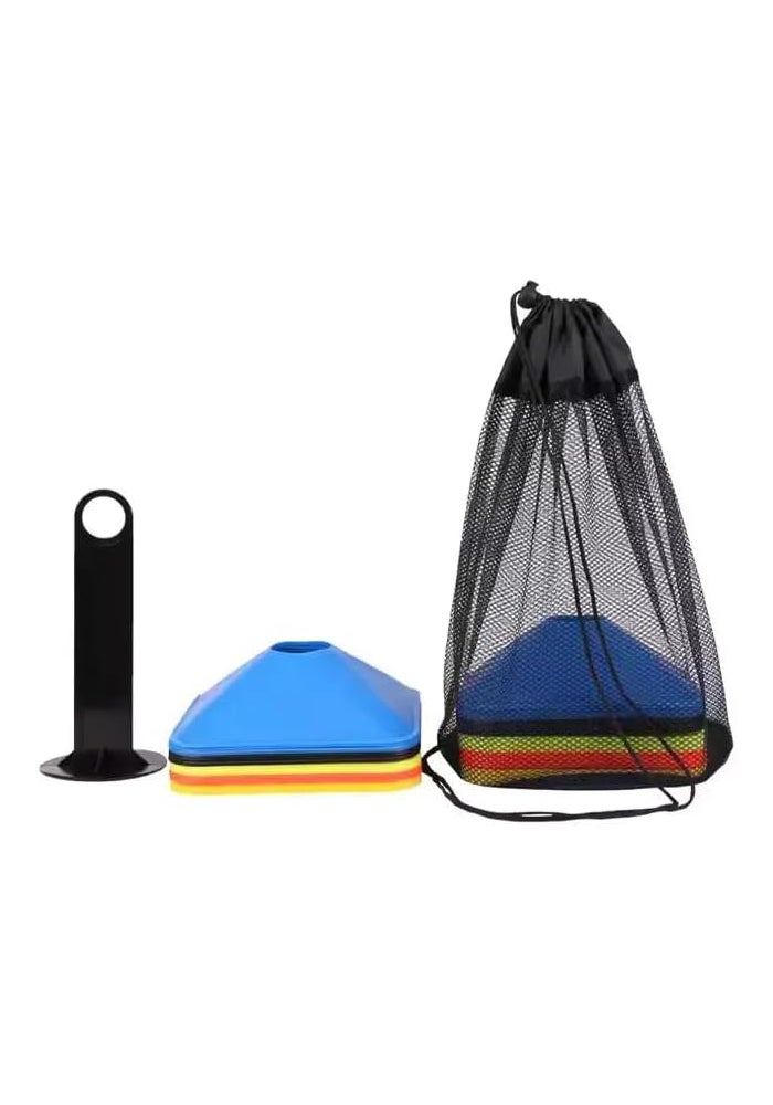 Sports Training Square Disc Cones - 50-Pack Multicolour Agility Markers - Image 1