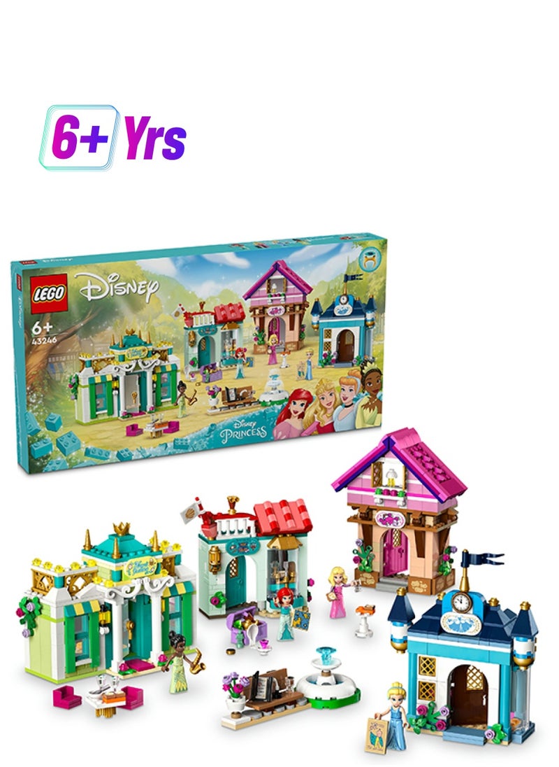 LEGO 43246 Disney Princess: Disney Princess Market Adventure, Buildable Playset Toy For Kids, Treasure Map And 4 Mini-Doll Figures, Imaginative Gift For Girls And Boys Aged 6 Plus (817 Pieces)  - Image 1