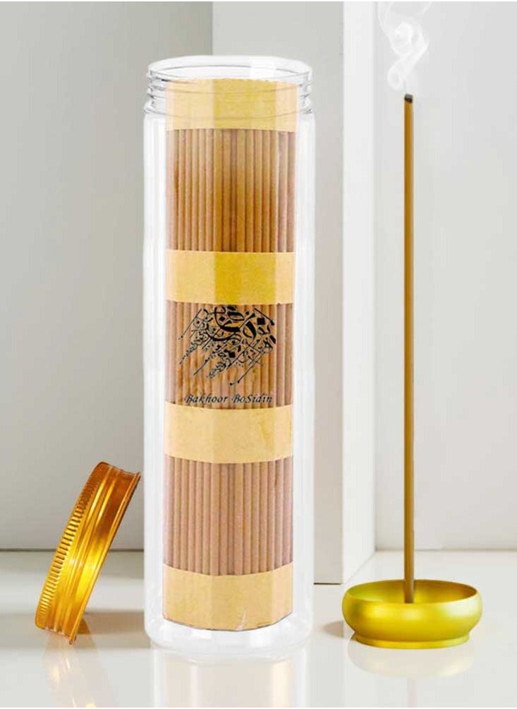 Bakhoor BoSidin Super Oud Camboadian Incense Sticks 3mm Thick Oud Bakhoor 200g with Cooper Holder in a Bottle - A94  - Image 1
