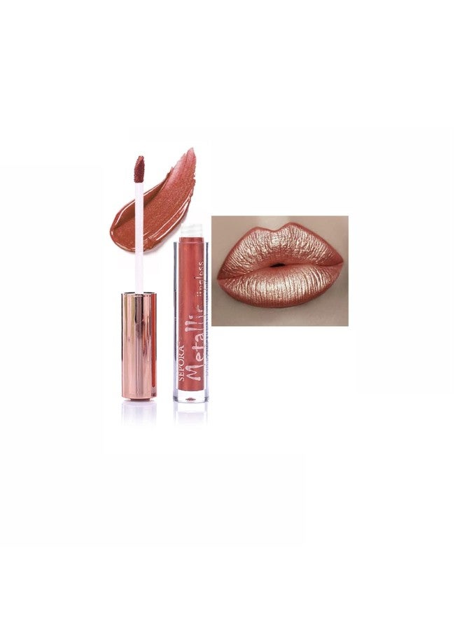 klarako Matte Metallic Lip Gloss Long Lasting Waterproof Strong Pigmented Not Stick Cup  Shimmer Liquid Lipstick Makeup for Women