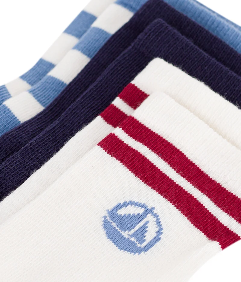 بيتي باتو 3 Pairs Of Children's Stripy Cotton Socks