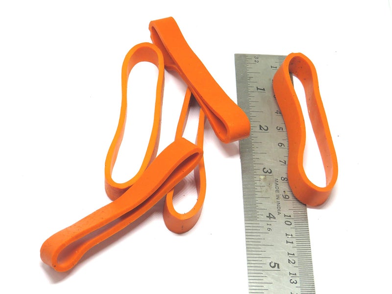 IMPRINT 9 MM Wide Orange 9 CM Long Rubber Bands, Big, Large, Extra Strong and Thick Rubber Bands Pack of 20 - Image 2