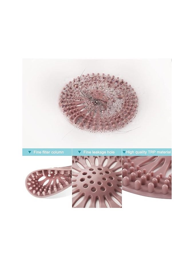 General Hair Catcher Durable Silicone Hair Stopper Shower Drain Covers Easy to Install and Clean Suit for Bathroom Bathtub and Kitchen 5 Pack  - Image 3