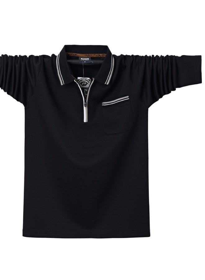 Long Sleeve Polo Shirts Men Spring Autumn Polo Shirt Fashion Casual Solid Color Cotton Polo - Image 1