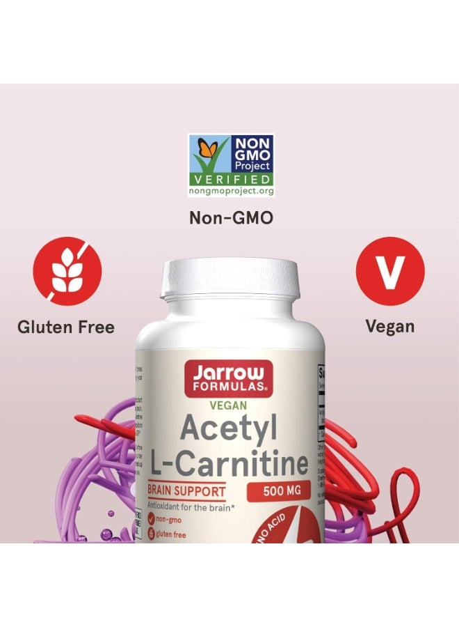 jarrow formulas Acetyl L-Carnitine, 500 mg, 60 Veggie Capsules - Image 3