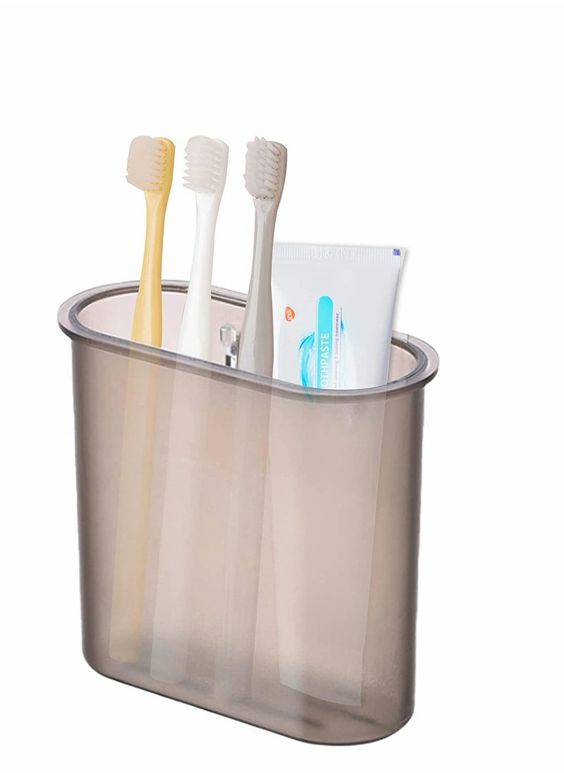 Generic Wall Mounted Toothbrush Holder for Bathroom Self Adhesive Organizer for Electric Toothbrush Toothpaste and Razor  - Image 1