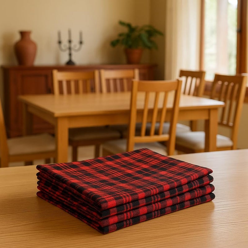 CRAZYWEAVES 100% Cotton Hand Towels - Soft • Absorbent • Quick Dry - Everyday Use100% Pure Cotton Towel (Good TIME RED, 18 X 24) - Image 3