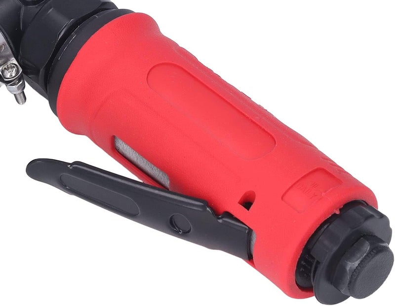 Air Die Grinder Red Sheath Industrial Pneumatic Spot Mill, 1/4in Air Inlet 15000RPM High - Speed Grinder with Ergonomic Grip for Metal Wood Polishing and Deburring - Image 5