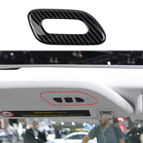 crosselec Carbon Fiber Sun Visor Vanity Cover Button Trim for Chevrolet Corvette C8 2020-2025 - Image 1