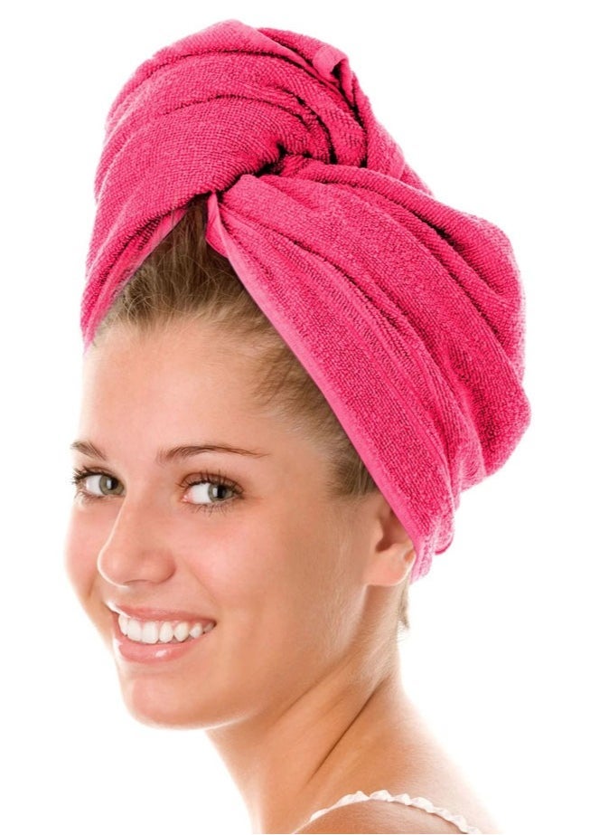 100% Cotton Terry Hair Towel Wrap, Fuchsia - pzsku/ZD883996F63B4A440200DZ/45/_/1732362277/8b587a77-79e9-4dfd-91b4-51683b6dcd60