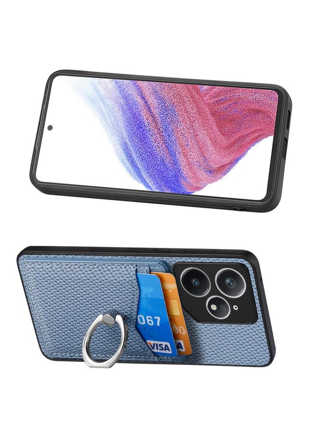 S-TOP Case For Realme Neo7 Carbon fiber Card Wallet Ring Phone Case - Image 4