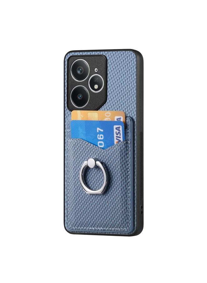S-TOP Case For Realme Neo7 Carbon fiber Card Wallet Ring Phone Case - Image 2