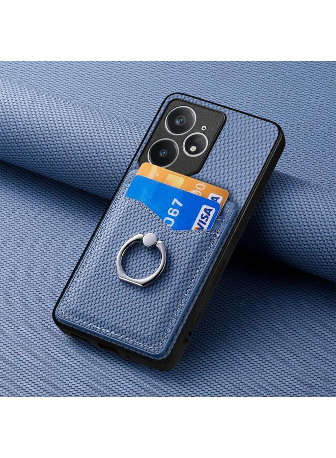 S-TOP Case For Realme Neo7 Carbon fiber Card Wallet Ring Phone Case - Image 5