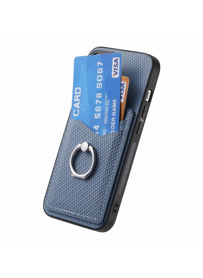 S-TOP Case For Realme Neo7 Carbon fiber Card Wallet Ring Phone Case - Image 3