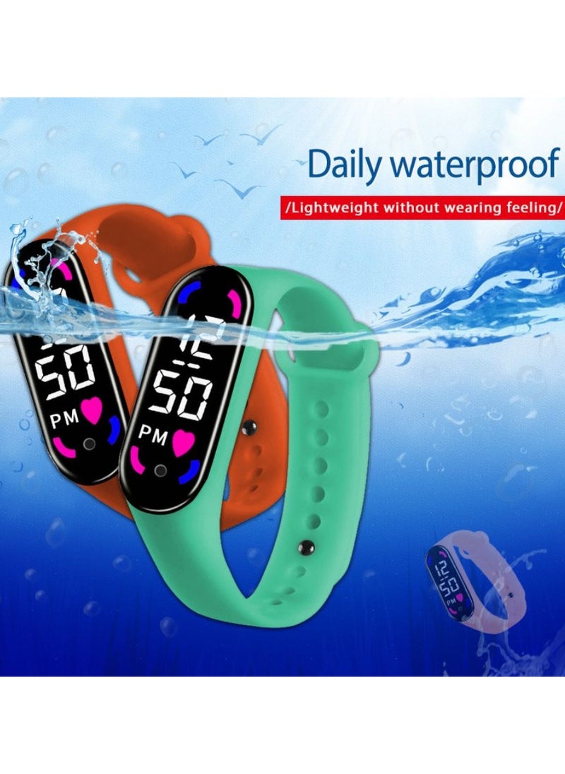 Generic Kids Water Resistant Silicone Digital Watch 6PCS  - Image 2