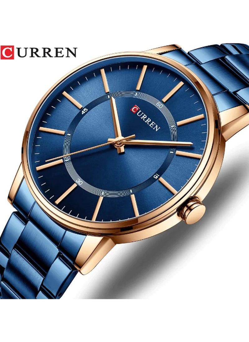 CURREN CURREN 8385 Original Brand Stainless Steel Band Wrist Watch For Men  - Image 2