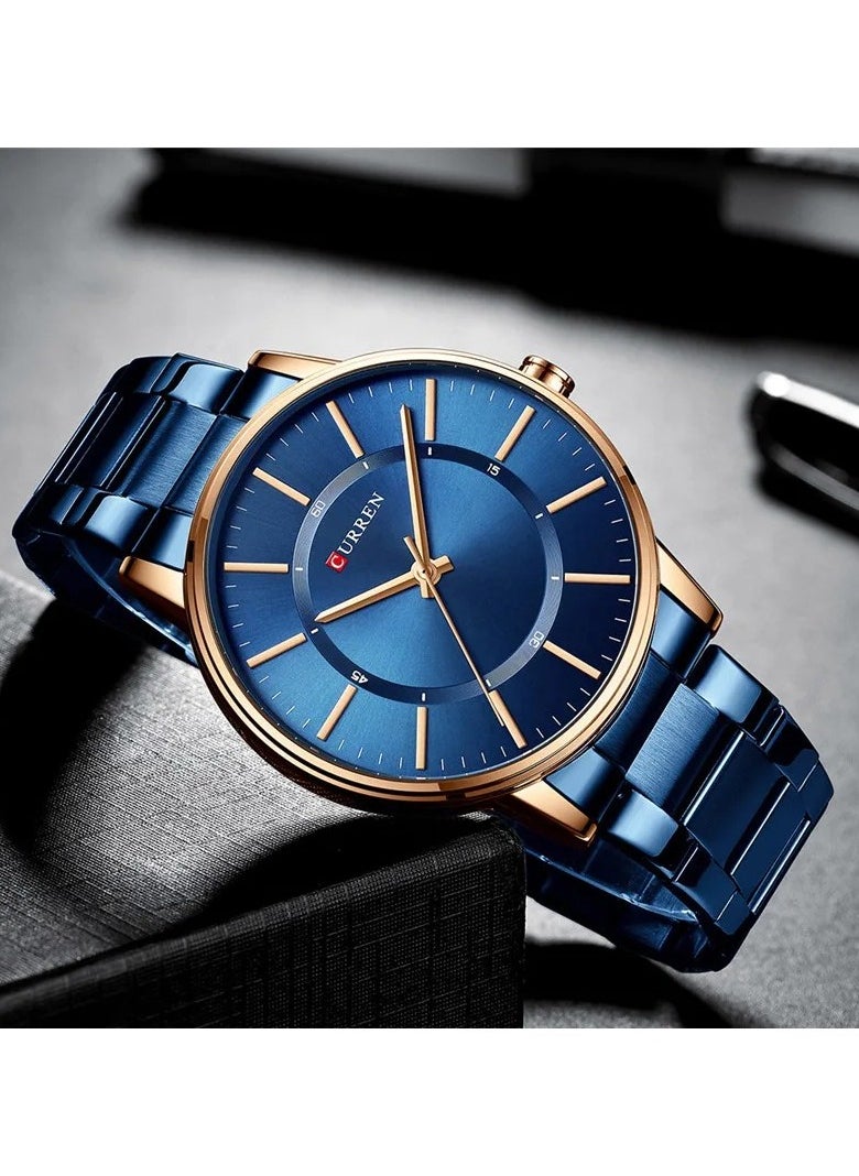 CURREN CURREN 8385 Original Brand Stainless Steel Band Wrist Watch For Men  - Image 3