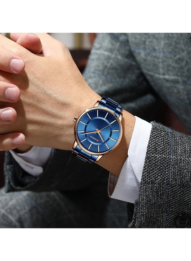 CURREN CURREN 8385 Original Brand Stainless Steel Band Wrist Watch For Men  - Image 4