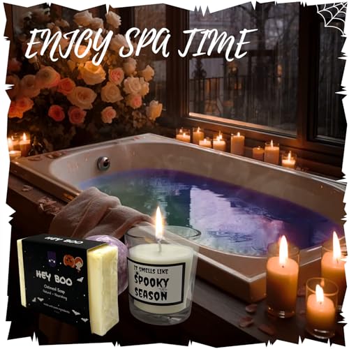 MHSMHL Boo Basket Stuffers for Women, Halloween Gifts for Women, Cute Halloween Boo Basket for Teens Girls Her Sister Friend Adults With Spooky Glass Cups - Image 5