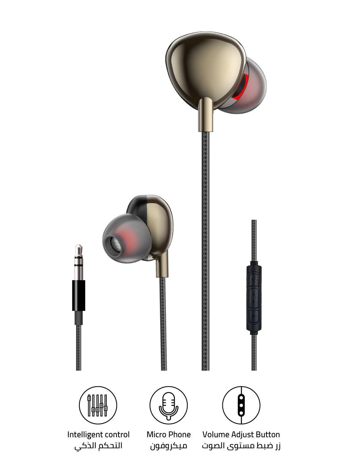 Qbest Qbest Pure Bass Wired Earphones Crystal Clear Sound Deep Bass And Comfortable Fit With Plated Plug ZD883DA13CA3A2069551BZ