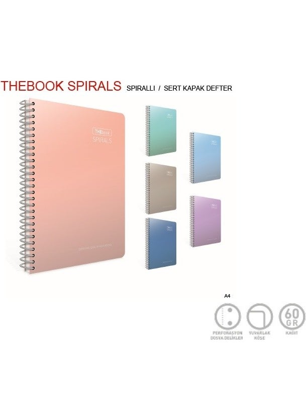 Gıpta - Thebook Spiral Hard Cover Notebook A4 200 Sheets Lined - Image 1