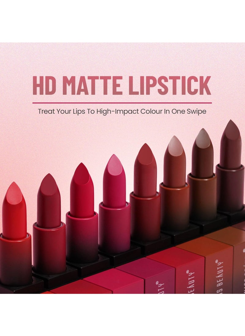 Swiss Beauty - Swiss Beauty Hd Matte Pigmented Smudge Proof Lipstick Brandy Harrington 3.5G - Image 1