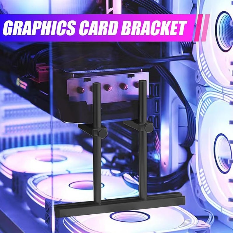 Black GPU Sag Bracket Vertical Stand Support Space Saving Mount Tool Computer Accessory black - Image 4