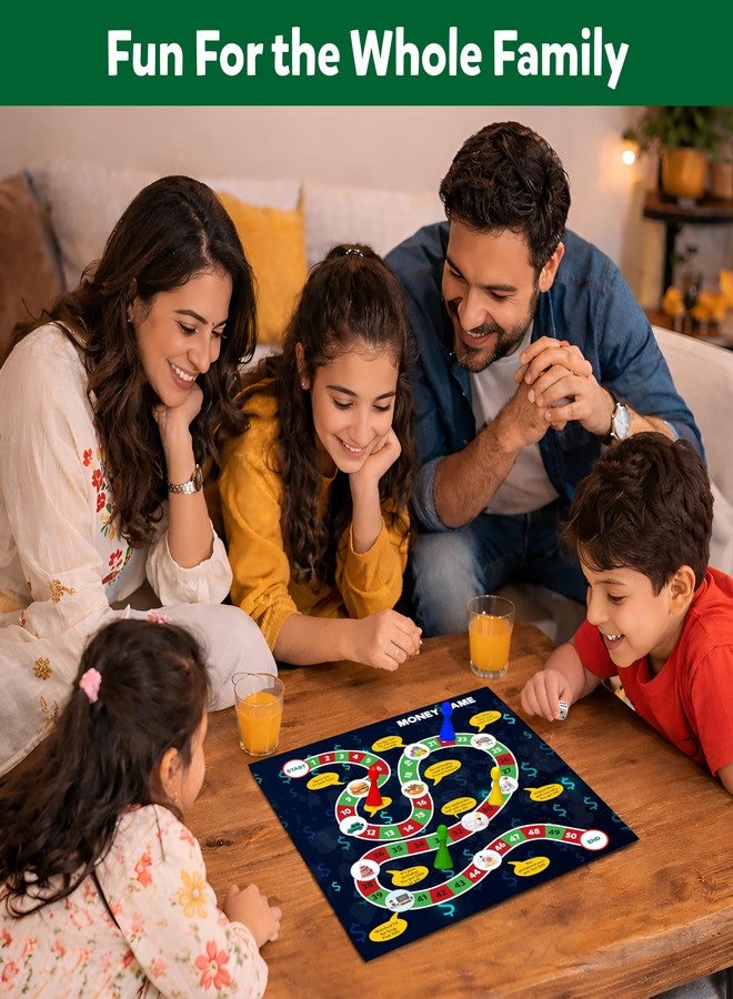 مجموعة ألعاب لوحية كلاسيكية 4 في 1 من ليتل بيري للأطفال والعائلة | تتضمن لودو، سلم وثعبان، قيادة السيارة، ولعبة جمع النقود | مجموعة ألعاب مسلية داخلية، سهلة اللعب، هدية مثالية للسفر للأطفال من عمر 5 سنوات فما فوق - Image 3