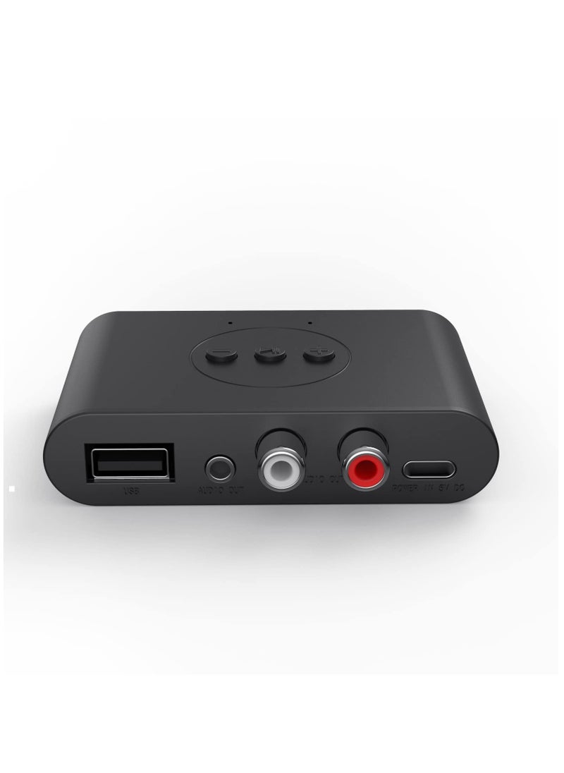 Generic - Bluetooth 5.0 Audio Receiver U Disk RCA 3.5mm 3.5 AUX Jack Stereo Music Wireless Adapter with Mic For Car Kit Speaker Amplifier - Image 1