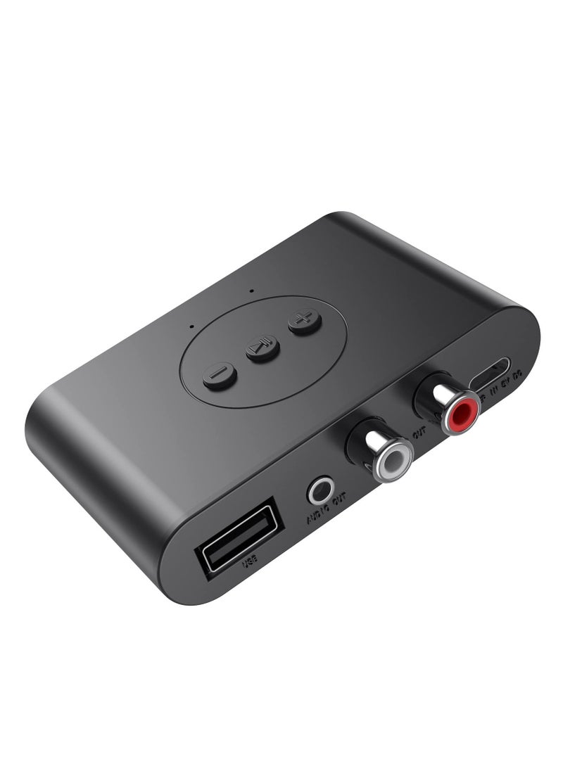 Generic - Bluetooth 5.0 Audio Receiver U Disk RCA 3.5mm 3.5 AUX Jack Stereo Music Wireless Adapter with Mic For Car Kit Speaker Amplifier - Image 1