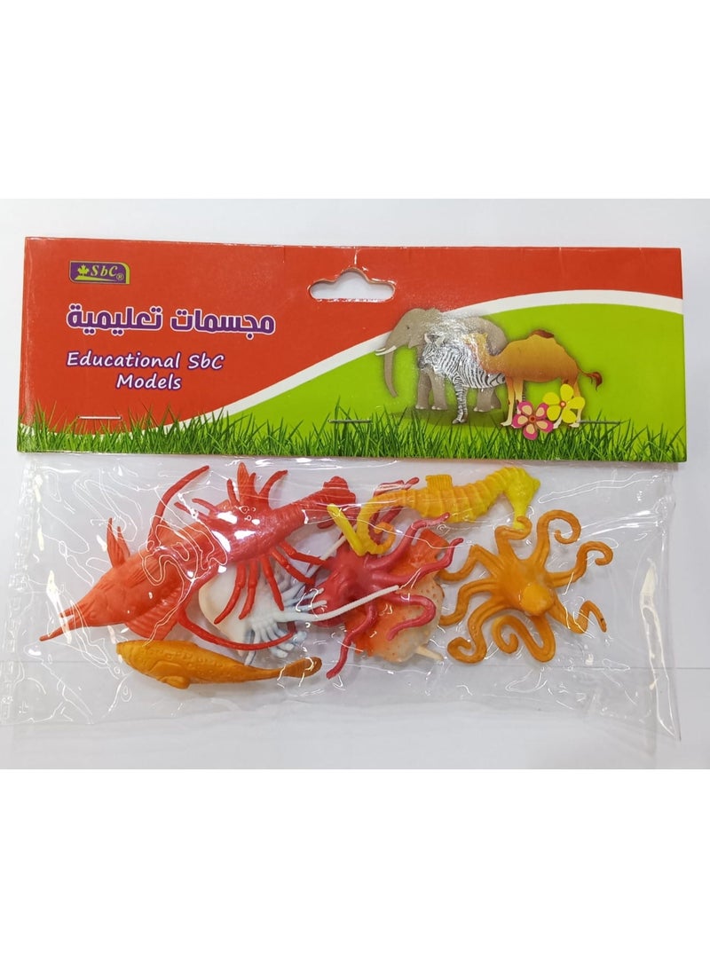 SBC Mini Ocean Sea Animals Toys, Assorted Vinyl Plastic Ocean Animal Figures Sea Creatures Toys for Kids Party Favors Educational Toy