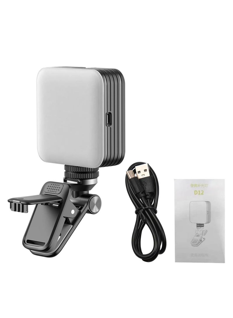 ضوء ملء LED D12S 2000MAH ملون بالكامل متعدد المنافذ محمول بحجم الجيب ضوء RGB متوافق على نطاق واسع - Image 2