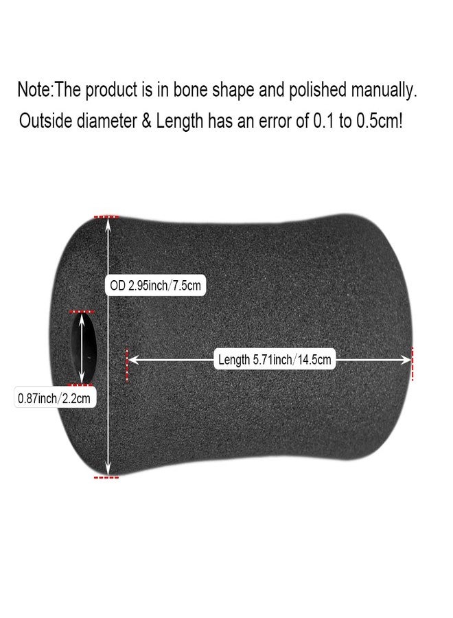 OTFAITP Sponge Foam Foot Pad Roller Pair, Used for Replacing Gym Exercise Equipment, Suitable for 1-inch Rod (Foam 5.71" X 2.95" Od X 0.87" Id) - Image 3