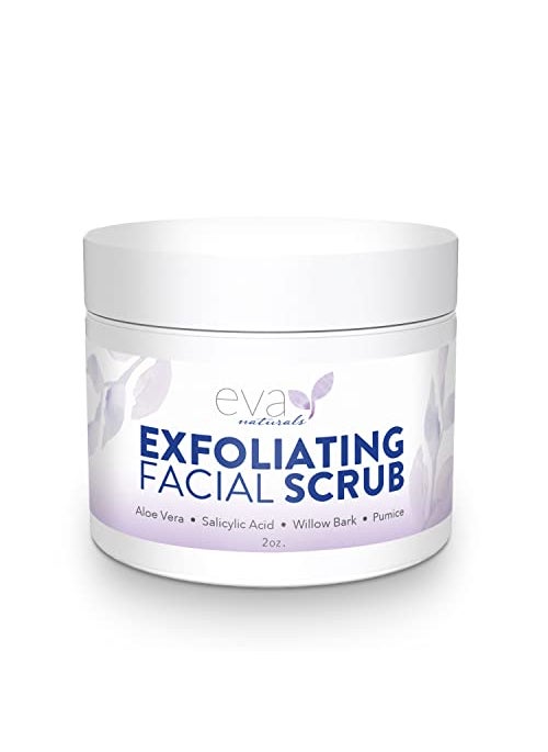 Eva Naturals Eva Naturals Microdermabrasion Face Exfoliator and Facial Scrub - Exfoliating Facial Cleanser With Aloe, Willow Bark, Salicylic Acid - Face Wash (2 oz) 