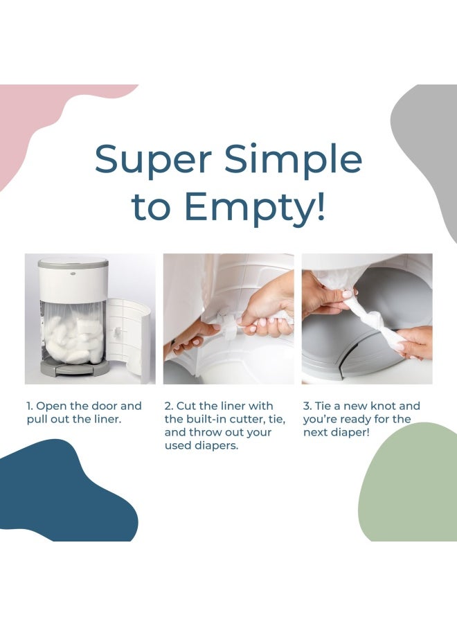 DEKOR - Classic Diaper Pail Refills 4 Count Most Economical Refill System Quick And Easy To Replace No Preset Bag Size Use Only What You Need Exclusive End-Of-Liner Marking Baby Powder Scent - Image 1