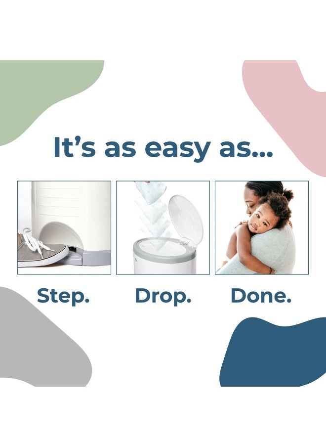 DEKOR - Classic Diaper Pail Refills 4 Count Most Economical Refill System Quick And Easy To Replace No Preset Bag Size Use Only What You Need Exclusive End-Of-Liner Marking Baby Powder Scent - Image 1