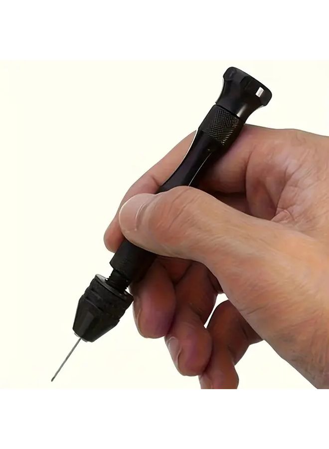 Black 11 Piece Hand Twisted Drill Set Ginkgo Seedling Model DIY Tool - Image 5