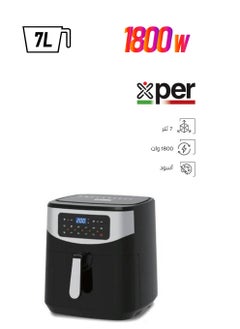 XPER Oil-Free Fryer - 7 Liters - 1800 Watts - Touch Screen - 10 Programs - Black - XPAF-900S  - Image 1