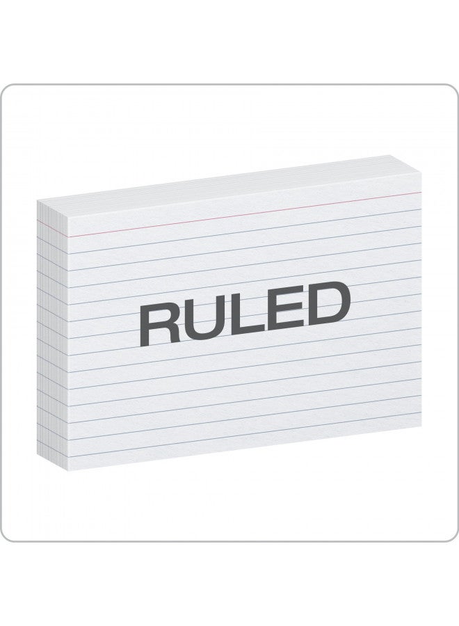 Esselte Oxford Ruled Index Cards, 4" x 6", White, 100 Per Pack (40159-SP) - Image 2