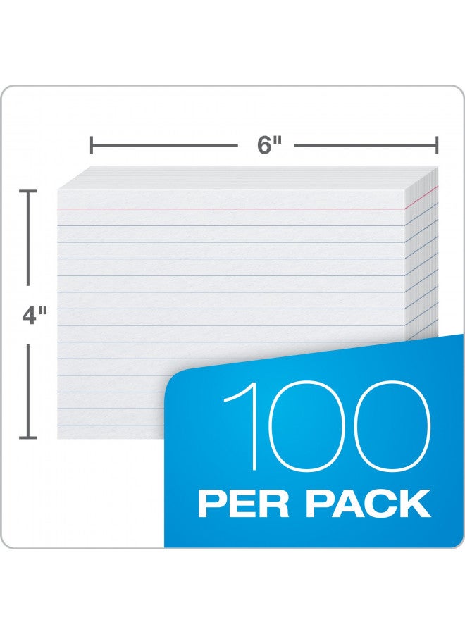 Esselte Oxford Ruled Index Cards, 4" x 6", White, 100 Per Pack (40159-SP) - Image 3
